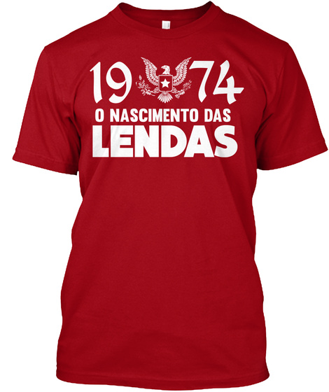 Lendas 1974 Deep Red T-Shirt Front
