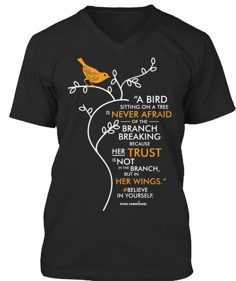 Believe Bird - Trust in Your Wings - V Unisex Tshirt