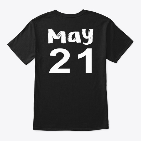 May 21   Gemini Black T-Shirt Back