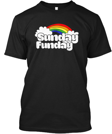 Sunday Funday Shirt Cute Retro Rainbow T