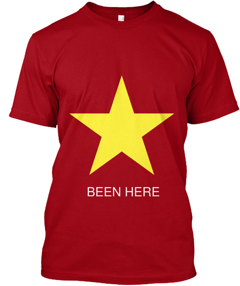 Been Here Deep Red T-Shirt Front