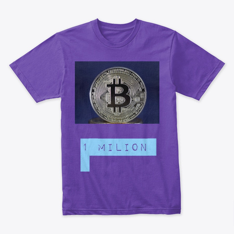 Bitcoin 1 Milion Purple Rush T-Shirt Front