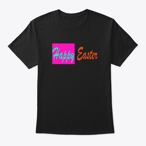 Happy Easter 5 A7a4 Black áo T-Shirt Front