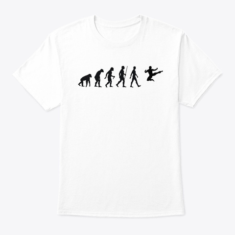 Kung Fu Evolution White T-Shirt Front
