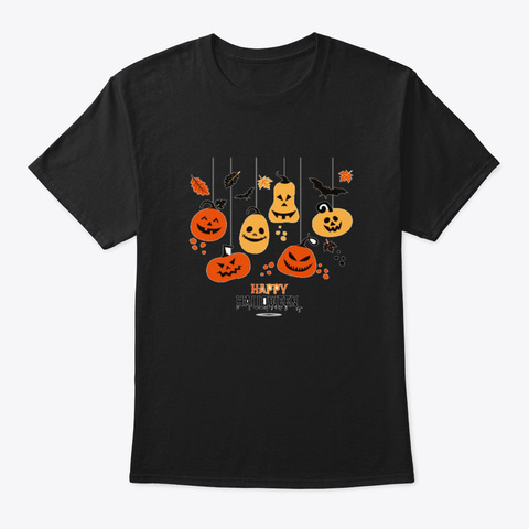 Happy Halloween 4 H8by Black T-Shirt Front