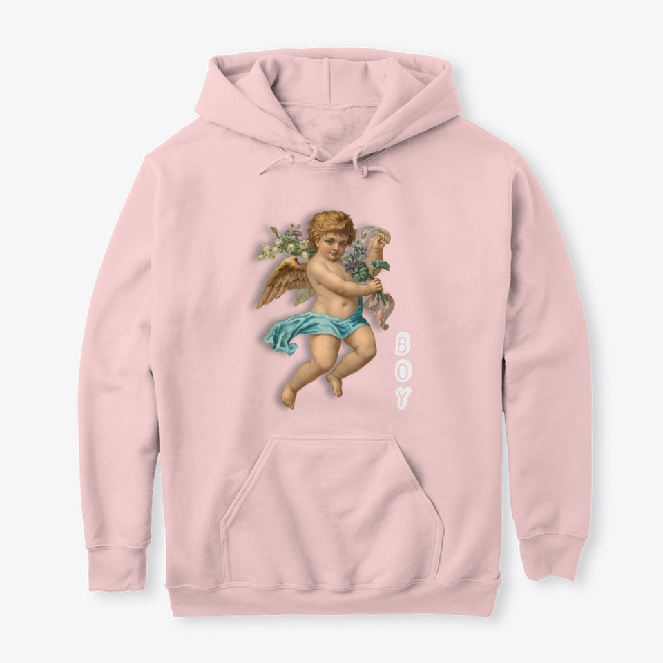 pink angel hoodie