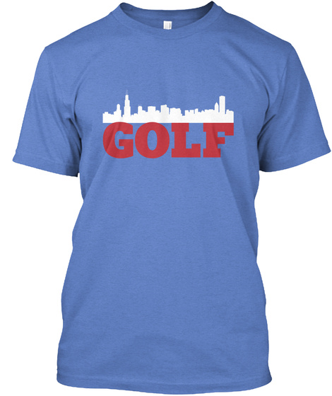 Golf Heathered Royal  T-Shirt Front