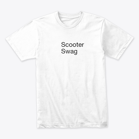 Electric Scooter Swag T White T-Shirt Front