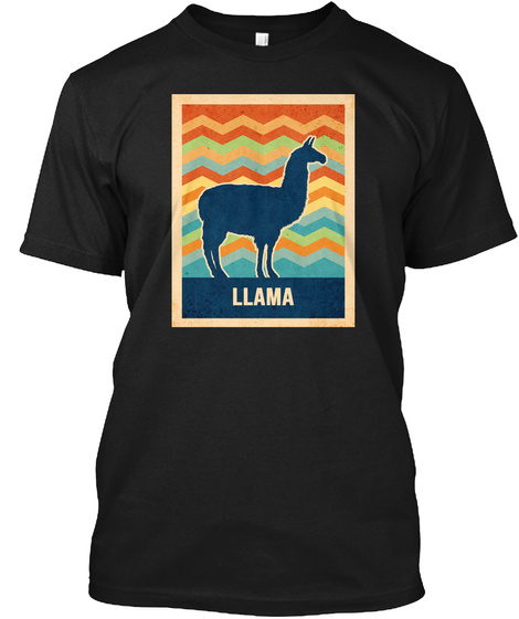 Retro Vintage Llama Silhouette