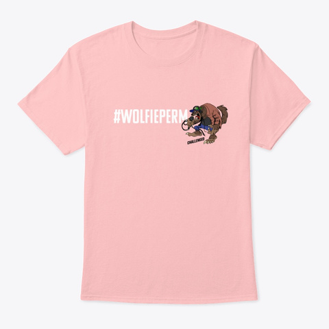 Wolfie Perm Pale Pink T-Shirt Front