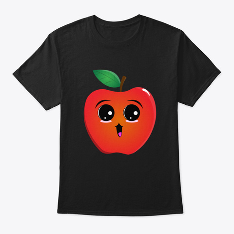 An Apple Every Day Black Kaos Front