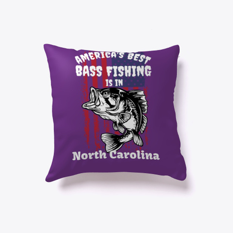 America’s Best Bass Fishing Is In North  Purple T-Shirt Front
