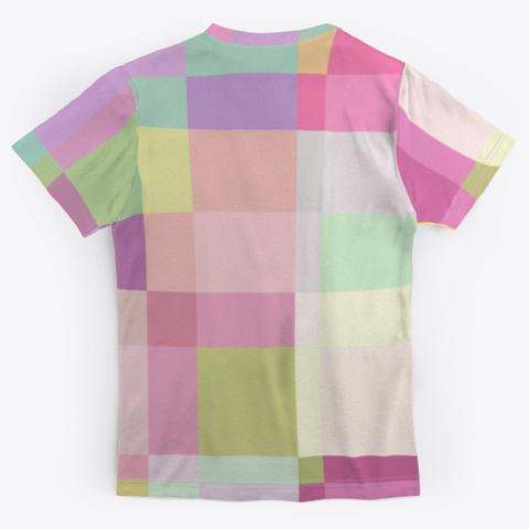 Multicolor Pixel Patchwork Pattern Art Standard T-Shirt Back