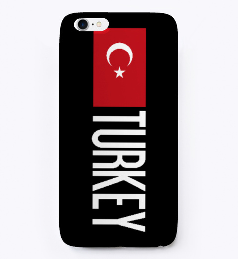 The Flag Of Turkey Black T-Shirt Front