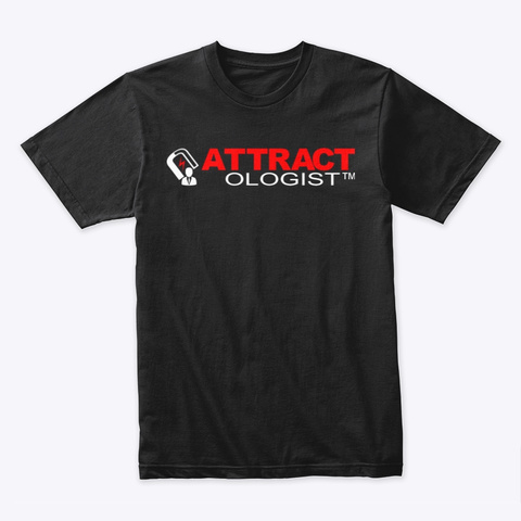 Attractologist™ Logo Gear Black T-Shirt Front