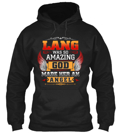 Lang Angel  Black T-Shirt Front