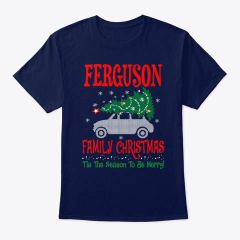 Ferguson Family Christmas Season Navy T-Shirt Front