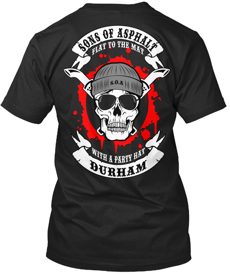 Sons Of Asphalt Durham Left Chest  Black T-Shirt Back