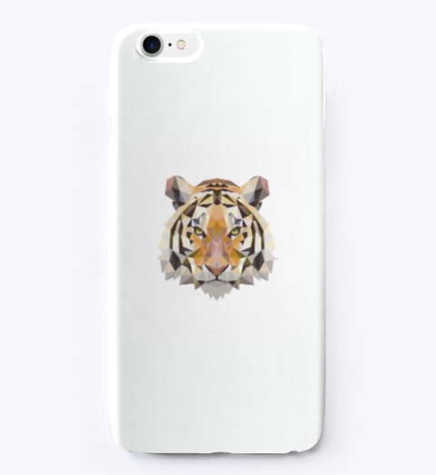 Tiger Phone Case White T-Shirt Front