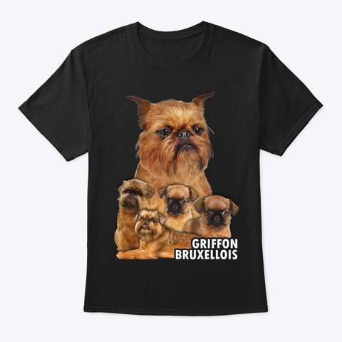 Griffon Bruxellois Awesome Family Black T-Shirt Front