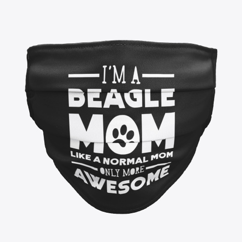 Normal Mom Only More Awesome   Mask Black T-Shirt Front