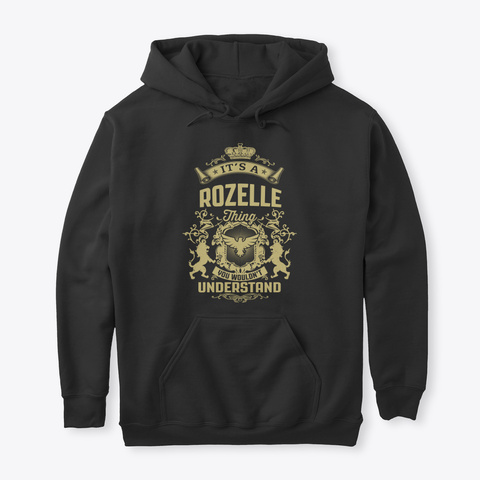 It's A Rozelle Thing Black T-Shirt Front