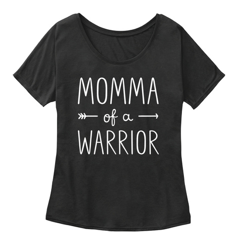 Momma Of A Warrior Lw Black T-Shirt Front