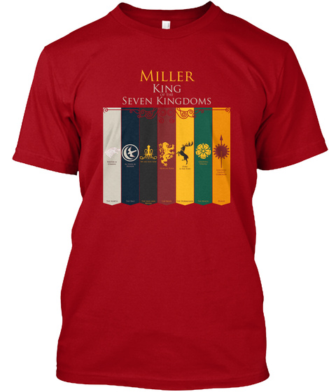 Miller King Seven Kingdoms Deep Red T-Shirt Front