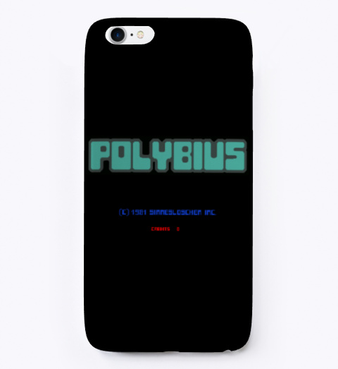 Polybius I Phone Case Black T-Shirt Front