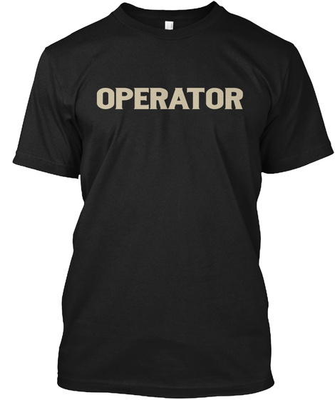 Operator Black T-Shirt Front