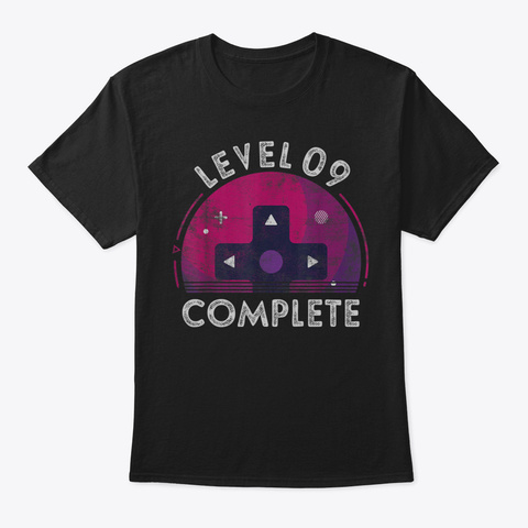 9 Th Wedding Anniversary Gifts Level 9 Co Black T-Shirt Front