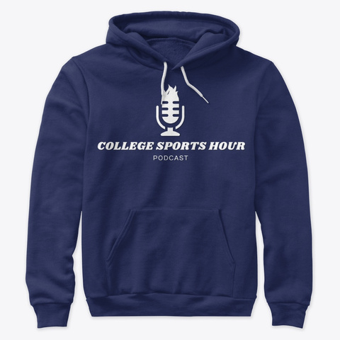 College Sports Hour Podcast Navy T-Shirt Front