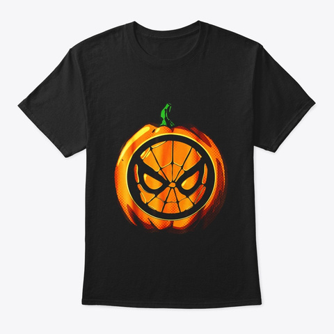  Man Halloween Pumpkin Black T-Shirt Front