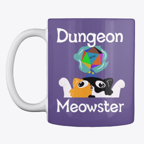Dungeon Meowster Merch Purple T-Shirt Front