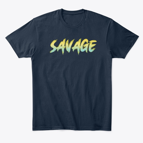 Savage Men's Tshirt New Navy T-Shirt Front