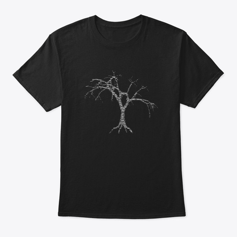 Amazing Halloween Tree Design Qwrbe Black áo T-Shirt Front