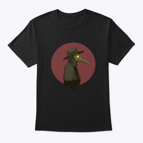 Maroon Background Plague Doctor Black Kaos Front