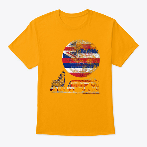 Wolf Pack Hawaii Gold T-Shirt Front