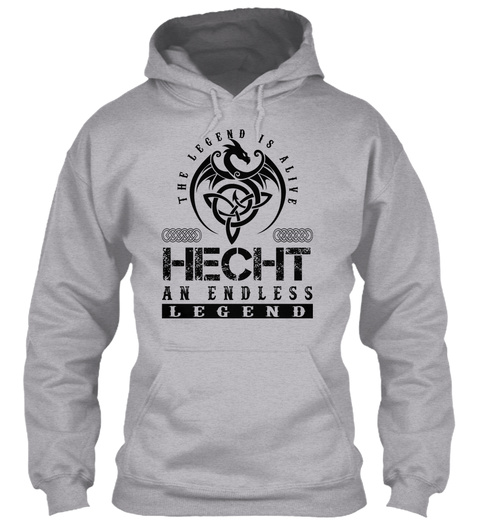 Hecht   Legends Alive Sport Grey T-Shirt Front
