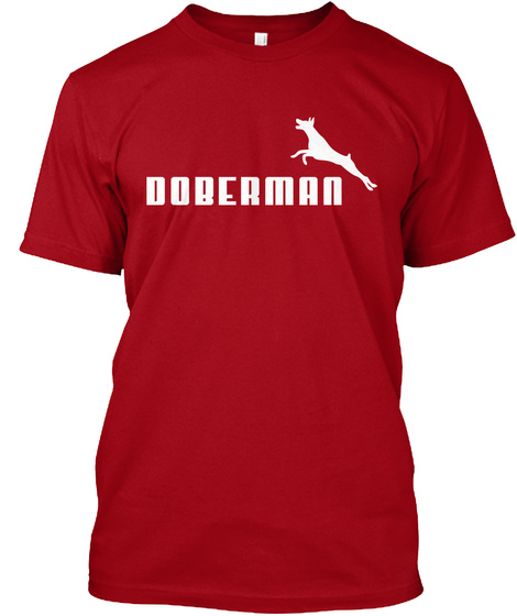 Exclusive    Limited Edition   Doberman Deep Red T-Shirt Front