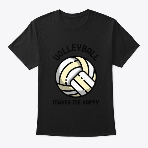 Volleyball Gift Hxd7i Black T-Shirt Front