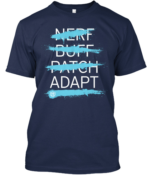 Nerf Buff Patch Adapt Navy T-Shirt Front