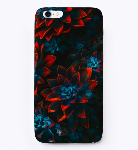 Blue And Red Floral Design Phone Case Standard T-Shirt Front