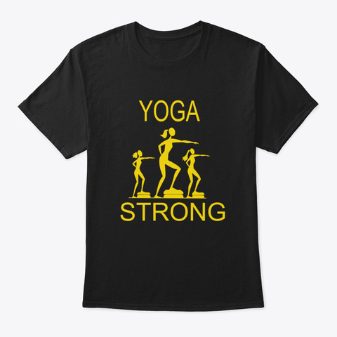Yoga Strong Black T-Shirt Front