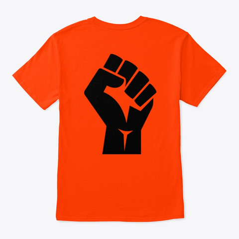 #Blm No Justice No Peace Orange T-Shirt Back