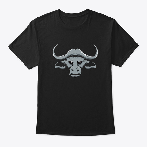 Buffalo Head Escqq Black T-Shirt Front
