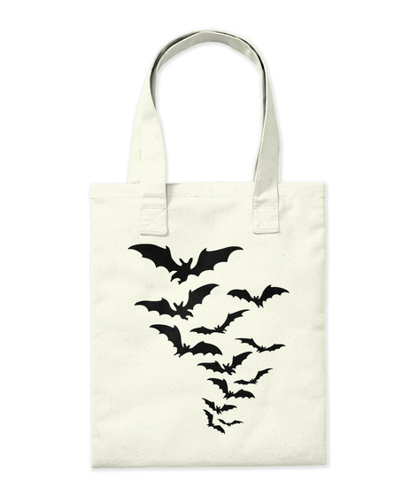 Flying Bat Tote Bag Natural Camiseta Back