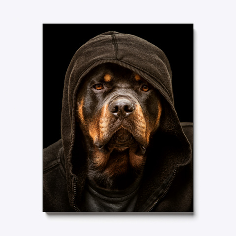 Fall Rottweiler Dog Black T-Shirt Front