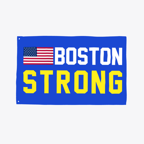 Boston Strong Flag Royal Blue T-Shirt Front