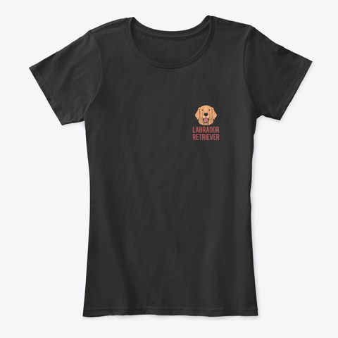 Labrador Retriever Icon Black T-Shirt Front